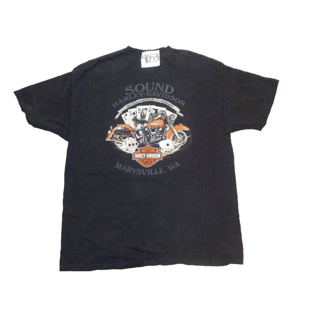 Harley-Davidson Sound Marysville WA "Need For Speed" Black T-Shirt Size XL USA